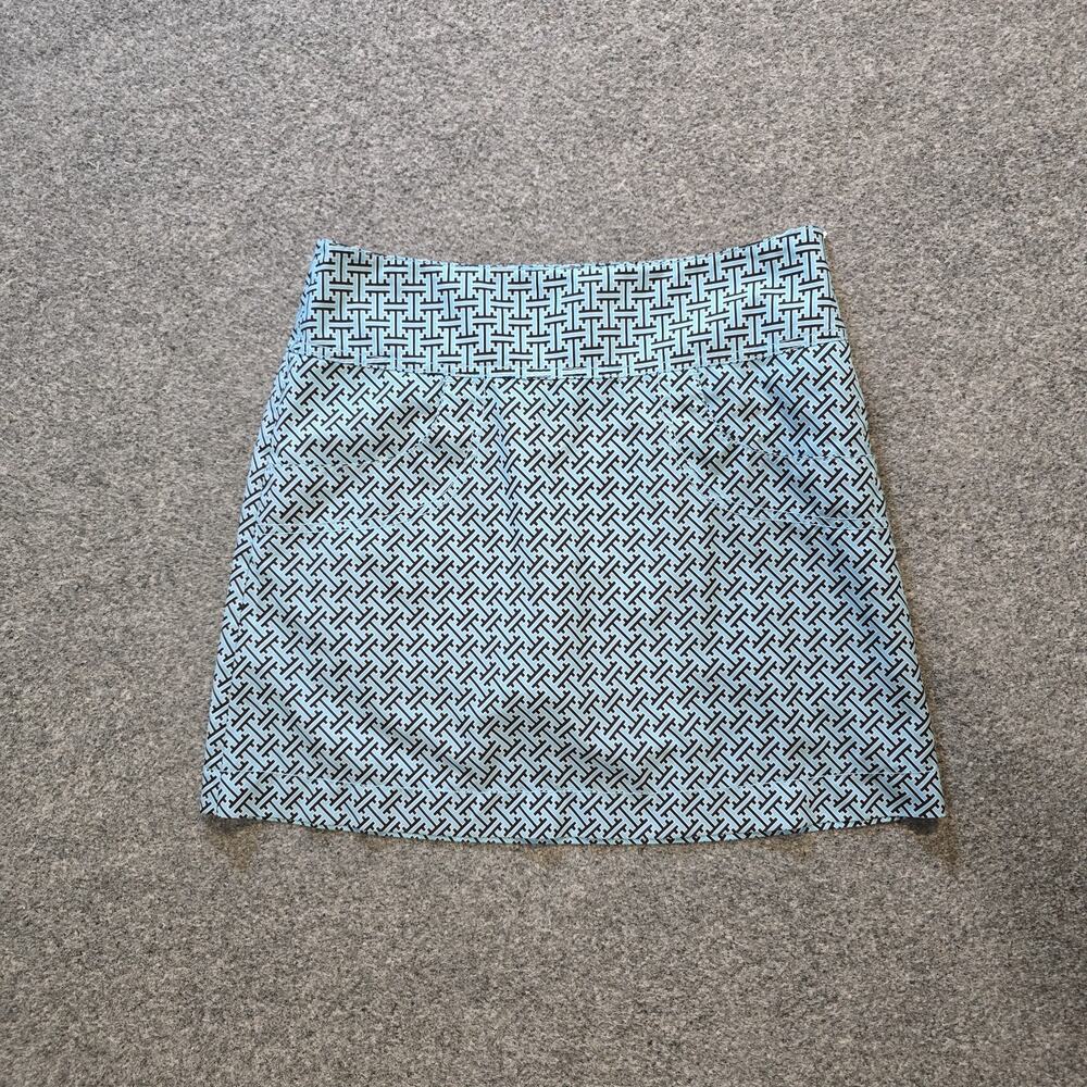Cutter Buck Skirt Women Size 6 Blue Geometric Skort Golf Athletic Classic Casual